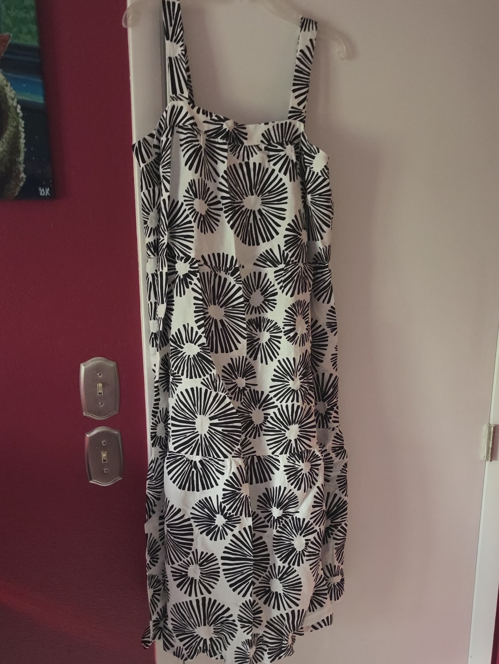 LOFT Black & White Floral Print Sundress - Sleeveless Women’s Dress